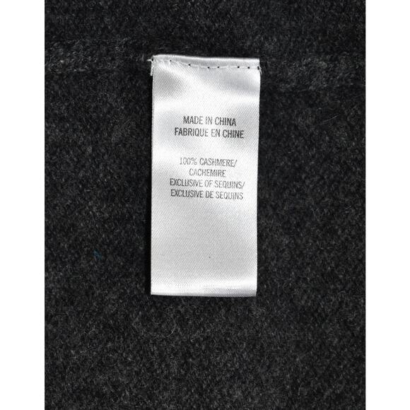 B0 Auth THEORY Gray & Black Sequin Embellished Cashmere Knit Sweater Dress Sz S - Picture 5 of 5